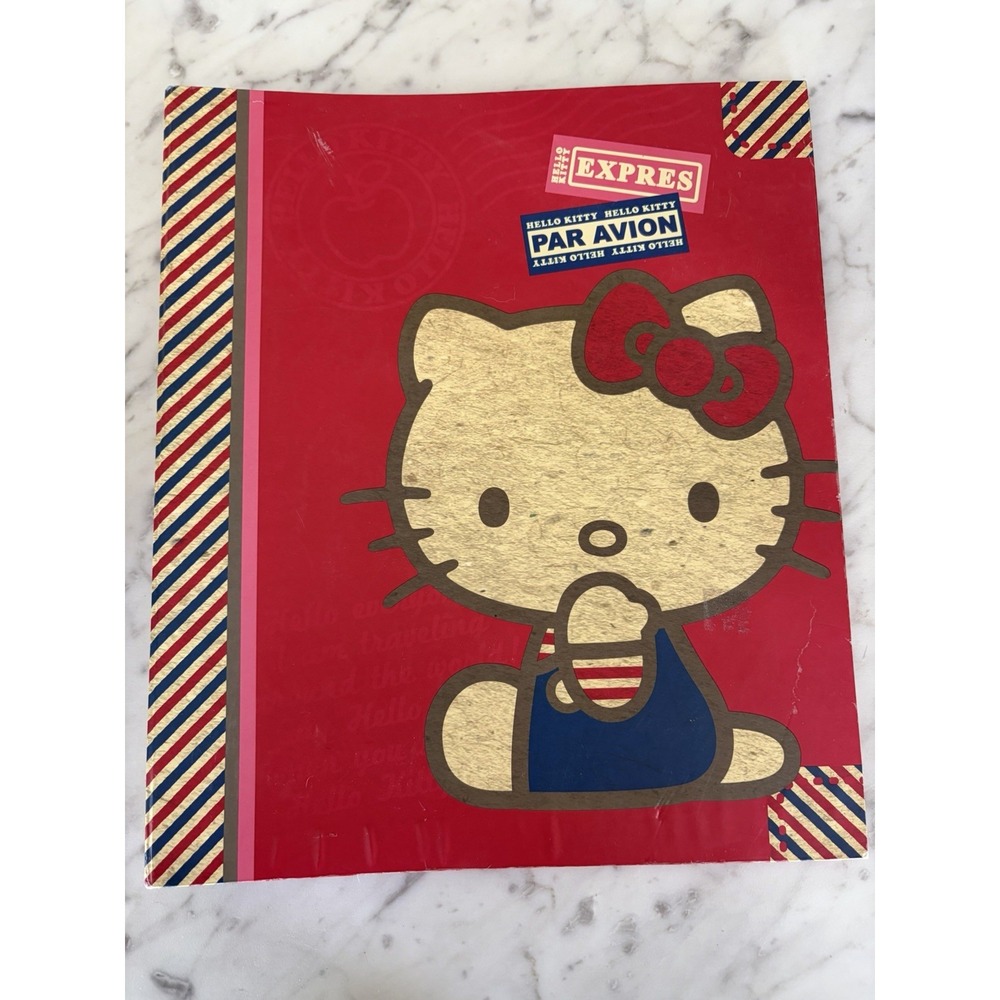 Sanrio Hello Kitty Airplane Travel Journal Diary 3 Ring Binder Paper Collectible